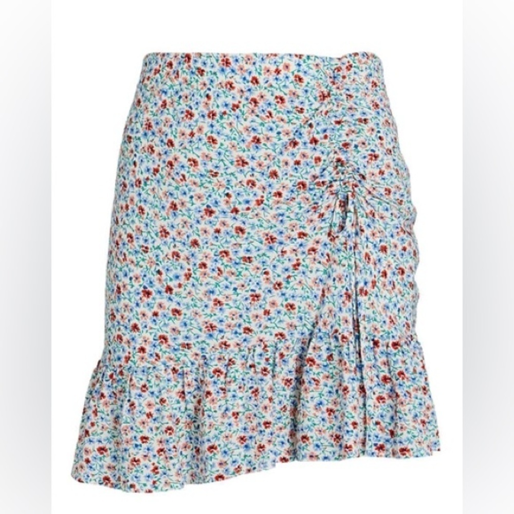 NWT RAILS Lara Ruffled Floral Mini Skirt In Wild Daisies (108)